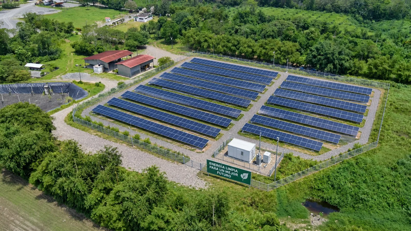 Concepto de recuperación del terreno con energía solar